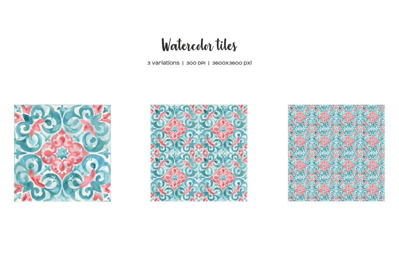 watercolor-turquoise-and-pink-tiles-clipart-pink-turquoise-and-gold