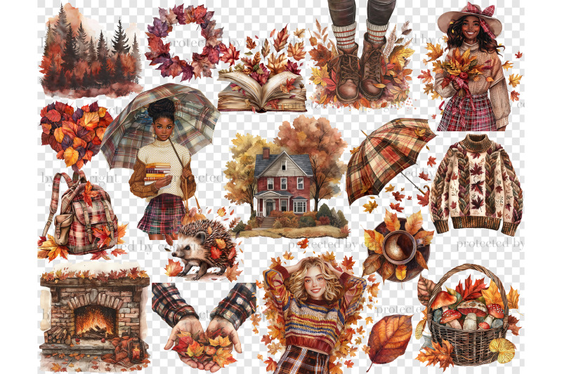 fall-season-clipart-png-autumn-cottagecore-bundle