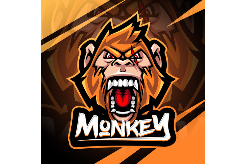 monkey-head-esport-mascot-logo-design