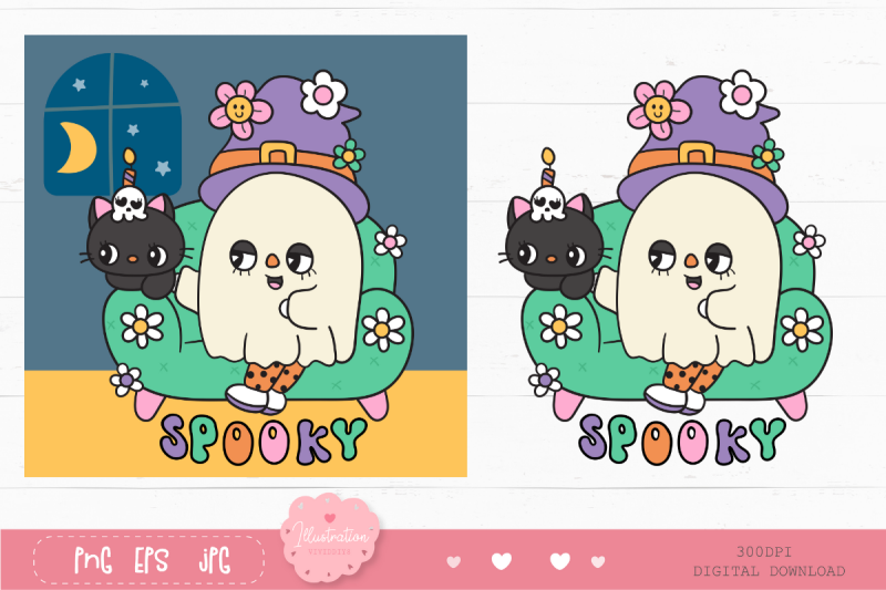 hallloween-ghost-with-cat-on-sofa-kawaii-clipart