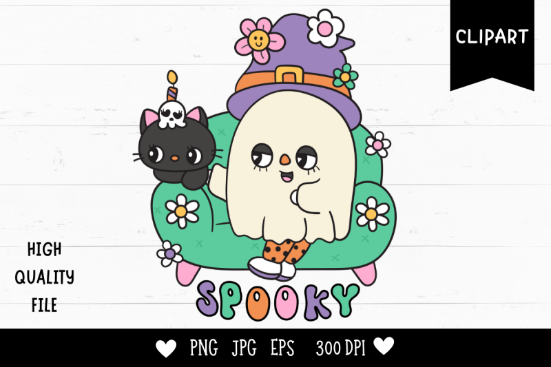 hallloween-ghost-with-cat-on-sofa-kawaii-clipart