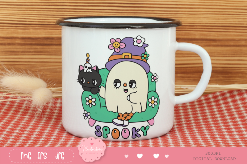 hallloween-ghost-with-cat-on-sofa-kawaii-clipart