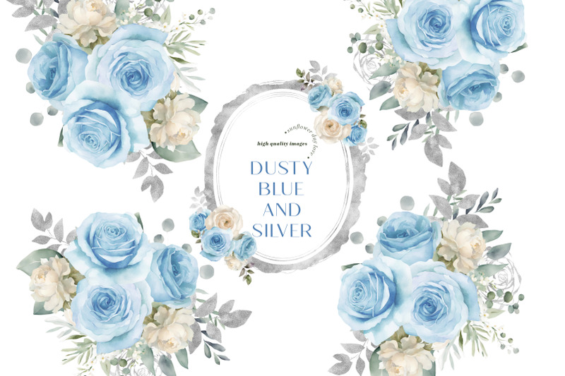 dusty-blue-flowers-bouquets-clipart-white-floral