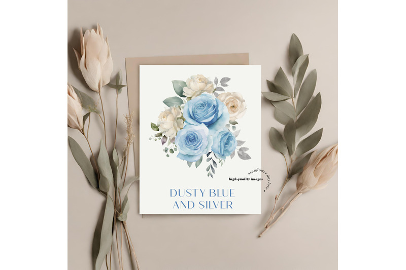 dusty-blue-flowers-bouquets-clipart-white-floral