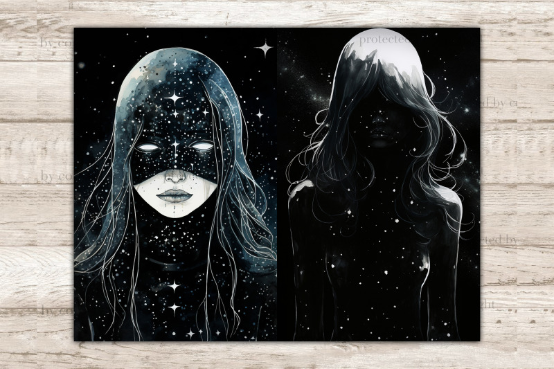 among-the-stars-junk-journal-pages-cosmic-digital-art