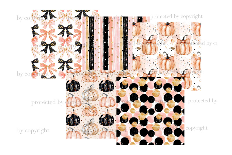 cute-witch-digital-papers-halloween-seamless-pattern