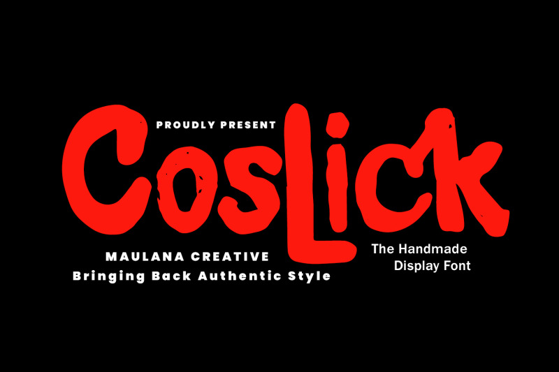 coslick-handmade-display-font