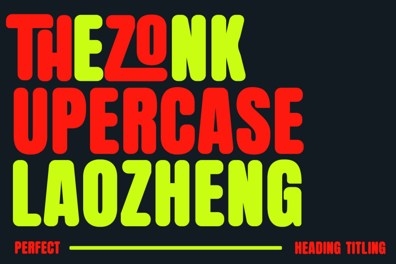 laozheng-uppercase-display-font