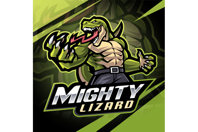 mighty-lizard-esport-mascot-logo-design