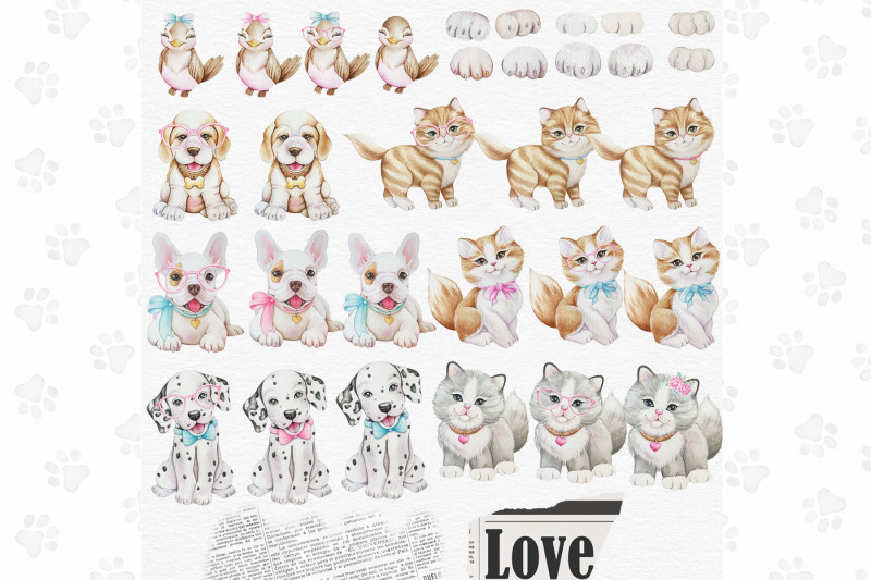 love-pets-watercolor-illustrations-clipart