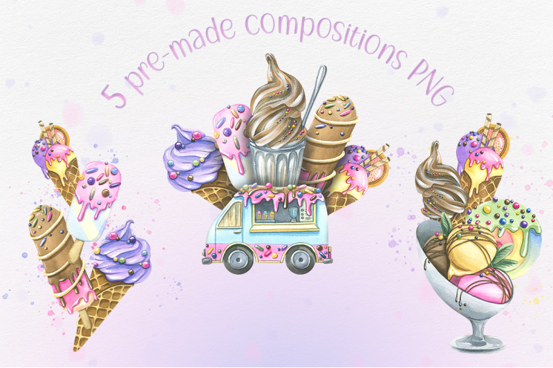 ice-cream-food-truck-watercolor-clip-art