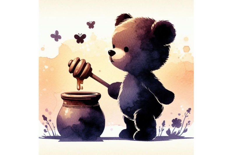 a-baby-bear-with-a-honey-pot