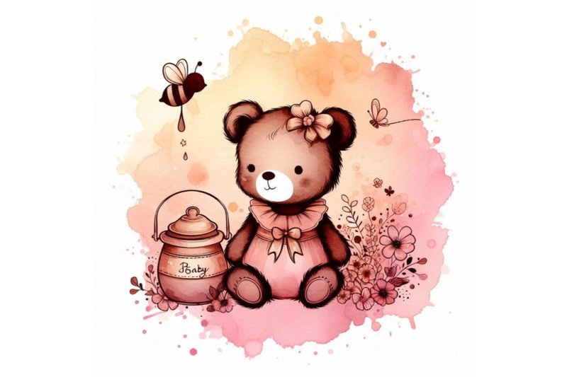 a-baby-bear-with-a-honey-pot