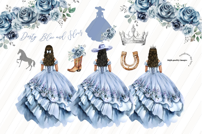 dusty-blue-charro-quinceaera-crown-clipart-dusty-blue-flowers