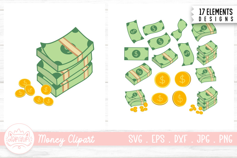 money-illustration-clipart-bundle