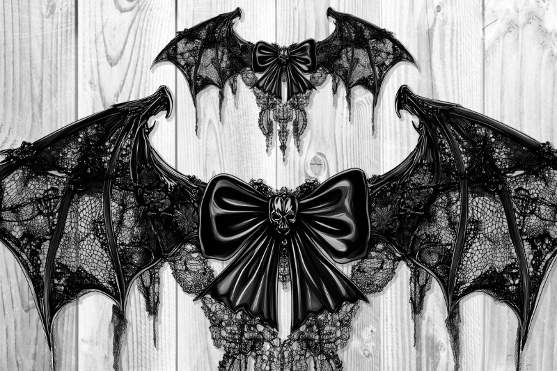 gothic-halloween-bat-coquette-sublimation-png-set-1