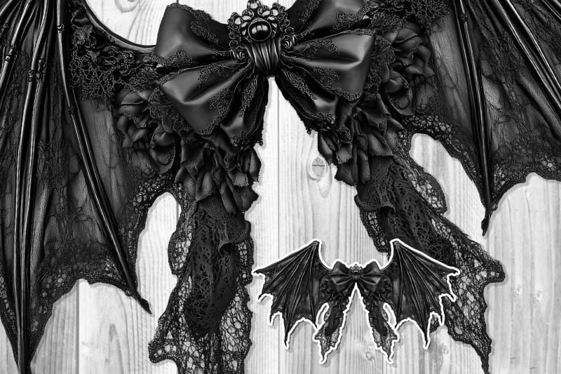 gothic-halloween-bat-coquette-sublimation-png-set-1