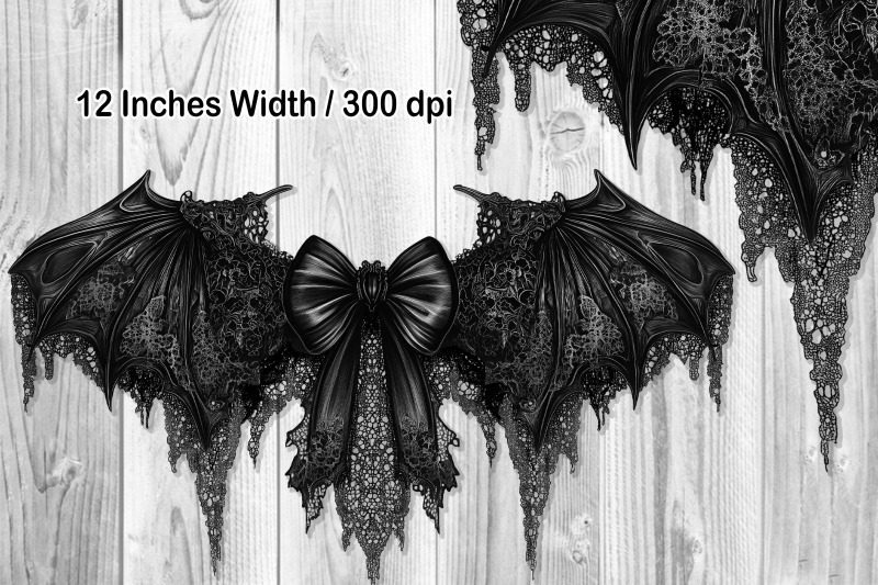 gothic-halloween-bat-coquette-sublimation-png-set-1