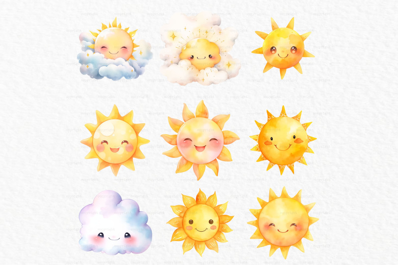 sun-cloud-watercolor-clipart-png