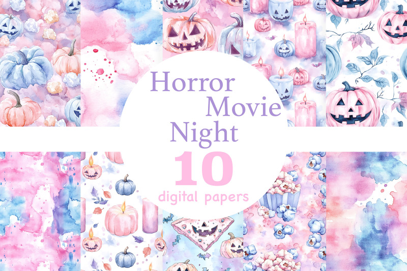 halloween-pattern-horror-movie-night-papers