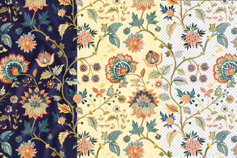 indian-floral-seamless-patterns