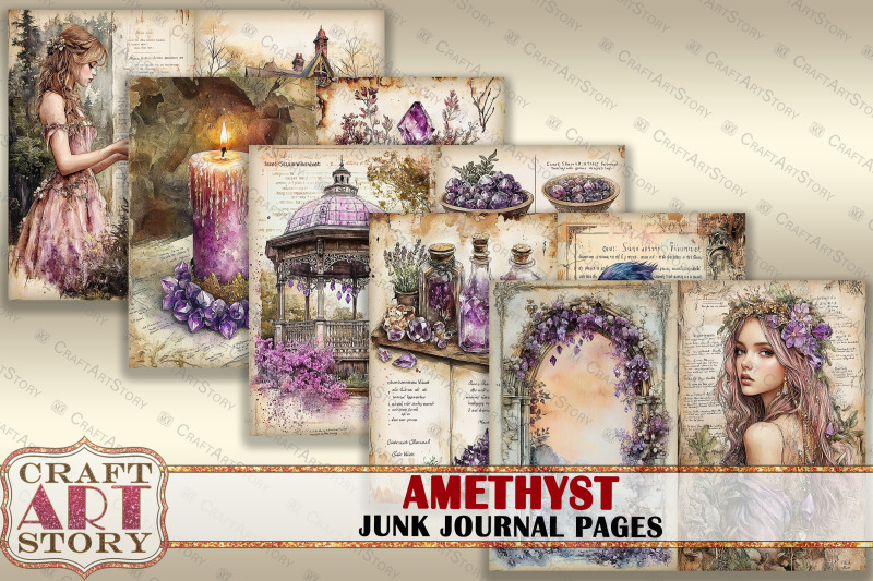 amethyst-fairy-junk-journal-pages-scrapbook