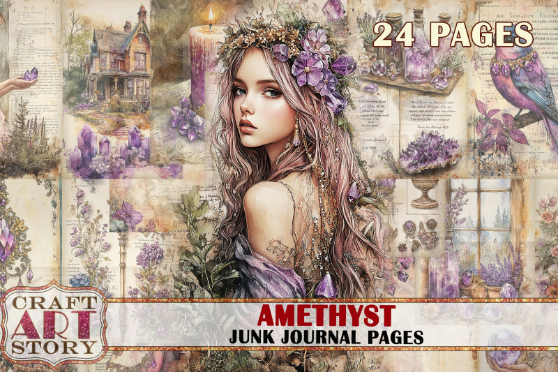 amethyst-fairy-junk-journal-pages-scrapbook