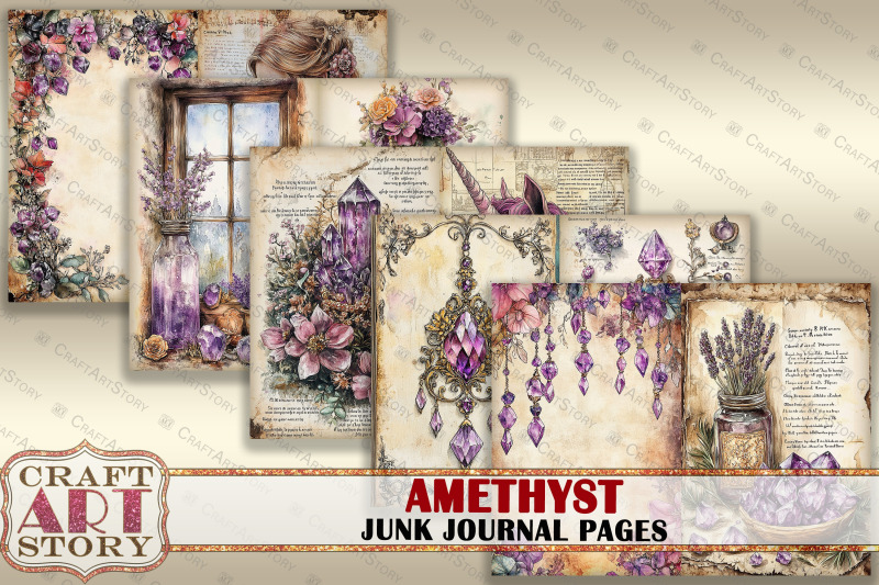 amethyst-fairy-junk-journal-pages-scrapbook