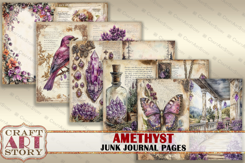 amethyst-fairy-junk-journal-pages-scrapbook