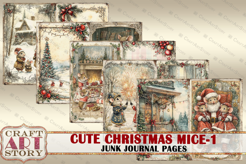 cute-christmas-mice-1-junk-journal-kit-printable-mouse