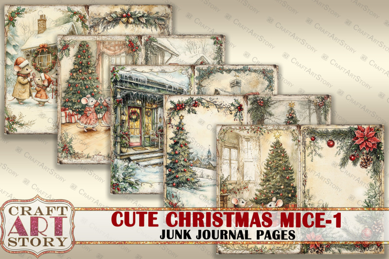 cute-christmas-mice-1-junk-journal-kit-printable-mouse