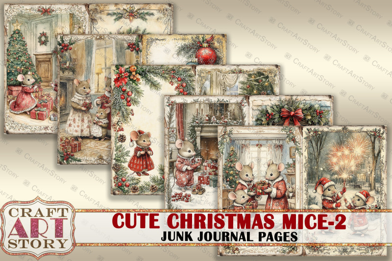 cute-christmas-mice-2-junk-journal-kit-printable-mouse