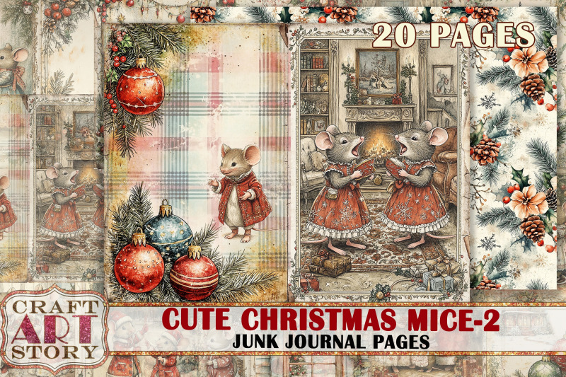 cute-christmas-mice-2-junk-journal-kit-printable-mouse