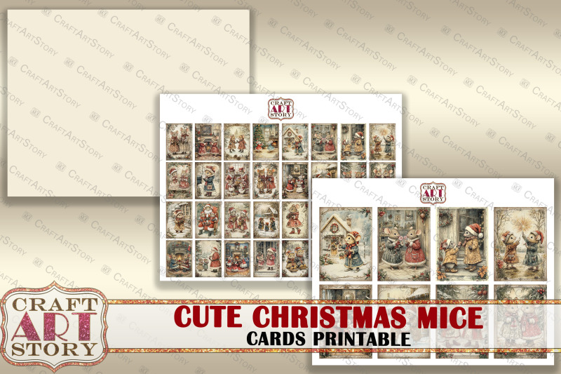 cute-christmas-mice-cards-printable-atcs-junk-journal-kit