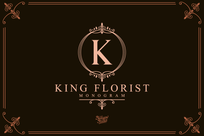 king-florist-monogram-font