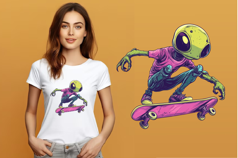 alien-on-skateboarding-tshirt-sticker