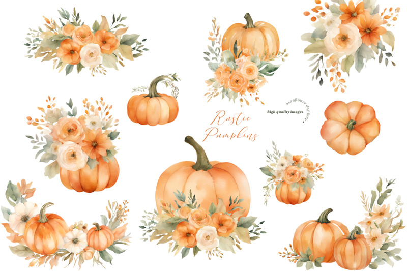 arch-boho-orange-pumpkin-clipart