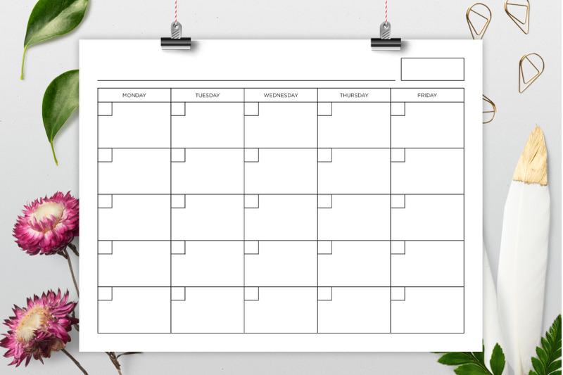 8-5-x-11-inch-blank-monday-to-friday-calendar-page-template