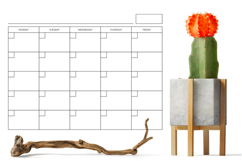 8-5-x-11-inch-blank-monday-to-friday-calendar-page-template