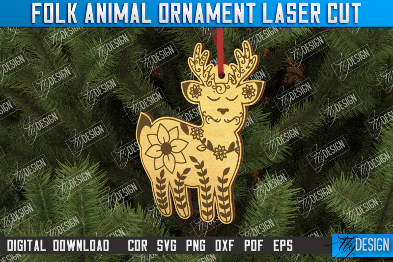 folk-deer-ornament-rustic-design-nordic-ornament-cnc