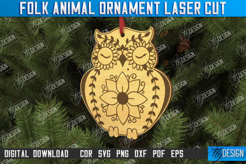 folk-owl-ornament-rustic-design-nordic-ornament-cnc