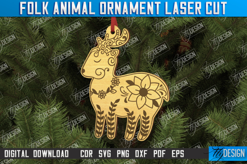 folk-deer-ornament-rustic-design-nordic-ornament-cnc