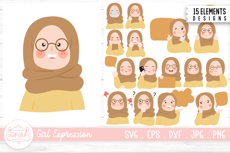 muslim-girl-expression-illustration