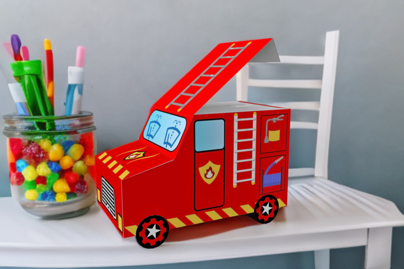 fire-truck-favor-3d-papercraft