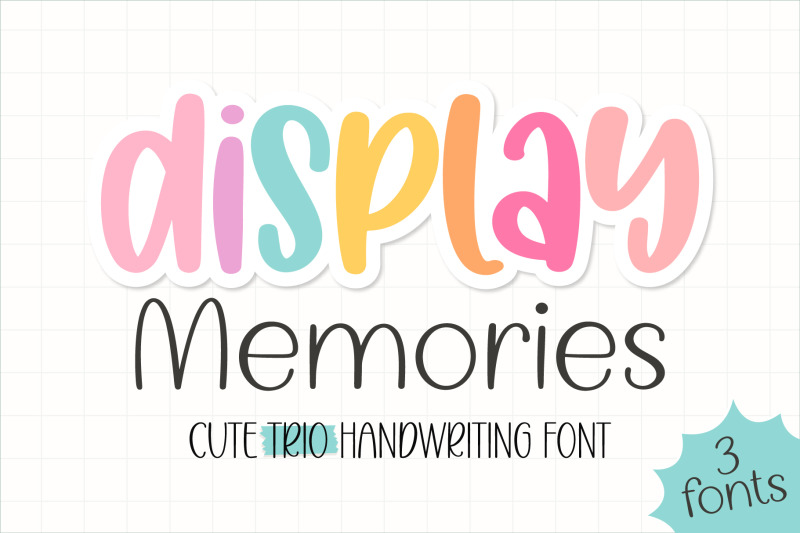 display-memories-cute-trio-font-for-planner