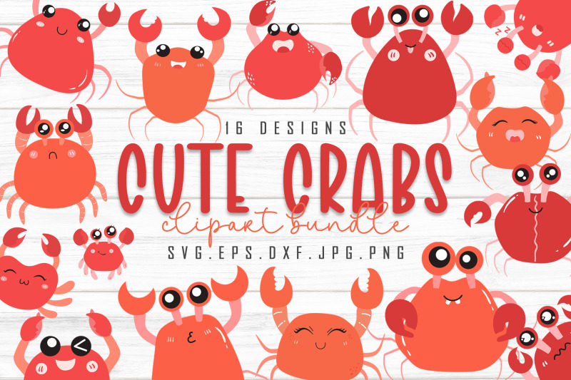 cute-crabs-clipart-illustration-funny-crabs-svg-bundle