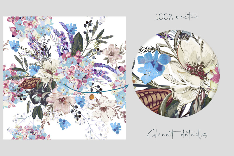 floral-vintage-seamless-patterns-and-clip-art