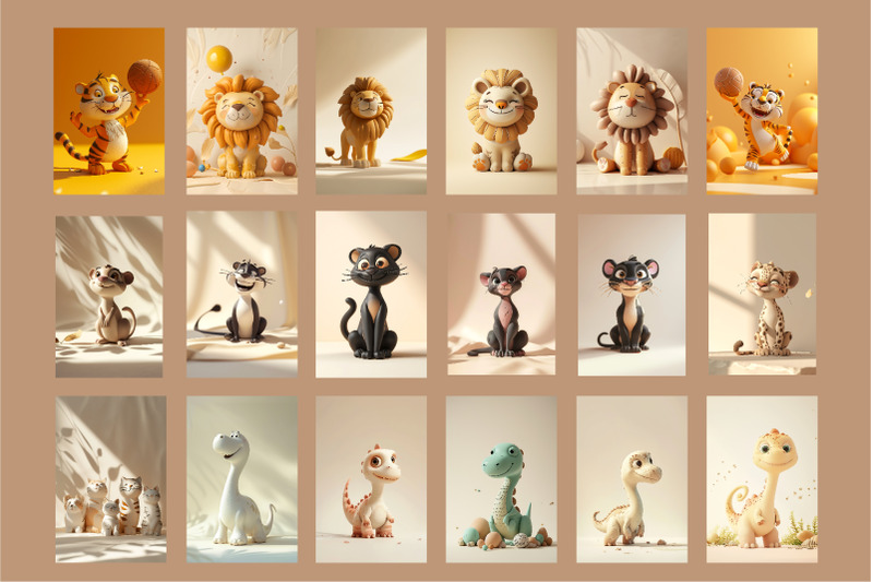 cute-3d-cartoon-animals-posters-postcards