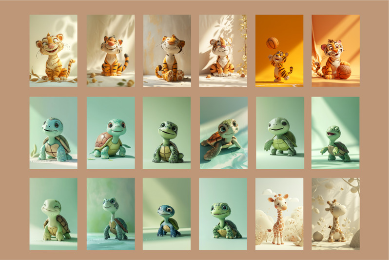 cute-3d-cartoon-animals-posters-postcards