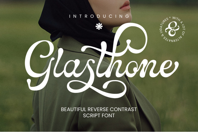 glasthone-calligraphy-font